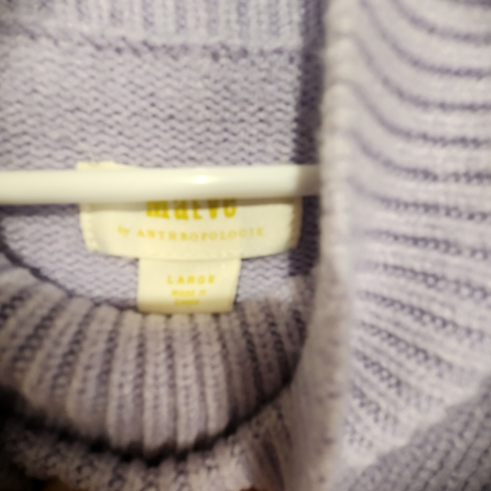 Maeve By Anthropologie Women's Lilac Casual Cozy Sweater Size L - Picture 5 of 10